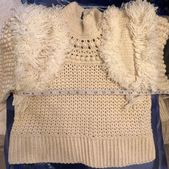 Sea NY Women’s Darcy Sweater, cream color, sample size S/4